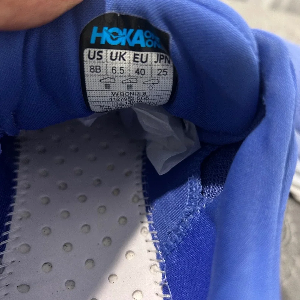 Hoka Bondi 8 Womens Running Shoes Blue Bellwether Evening Sky 1127952 Size 8.5